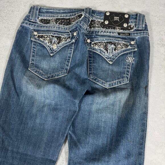 Miss Me JP6078 Bootcut Jeans Dark Wash Denim - Size: 29 - Picture 8 of 10